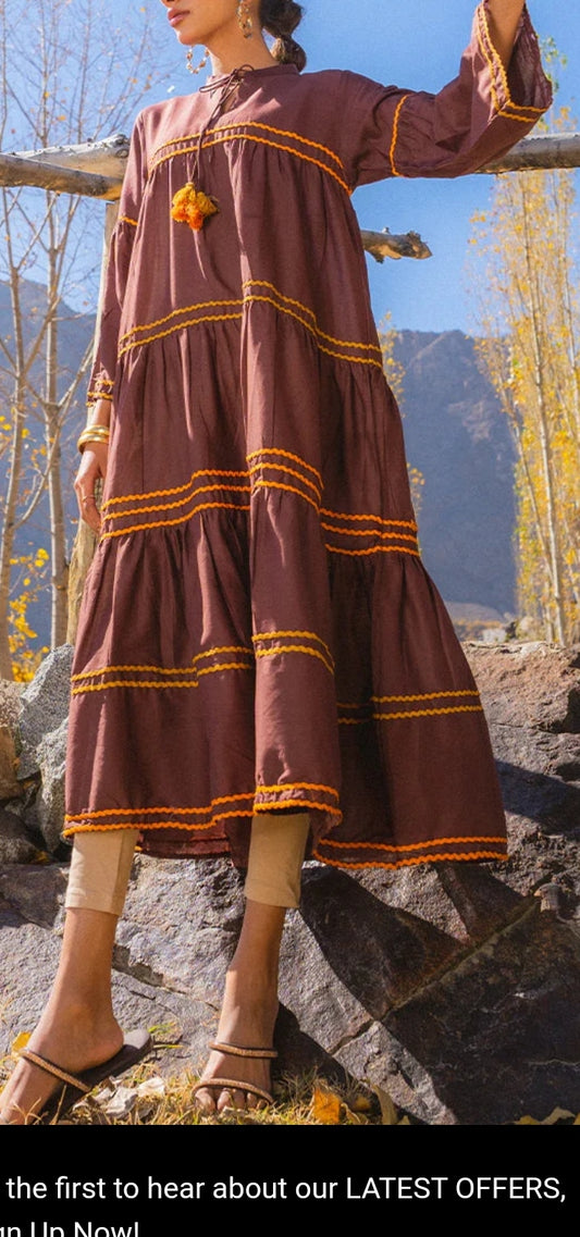 Stylish brown dress